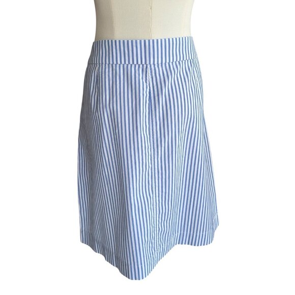 Talbots Plus Nautical Striped Pencil Skirt with Pockets and Belt Loops Sz 14W - Picture 3 of 10